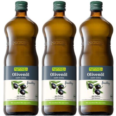 3x Rapunzel Bio Olivenöl nativ extra 3x1000 ml Öl 3x Rapunzel Bio Olivenöl nativ extra 3x1000 ml Öl