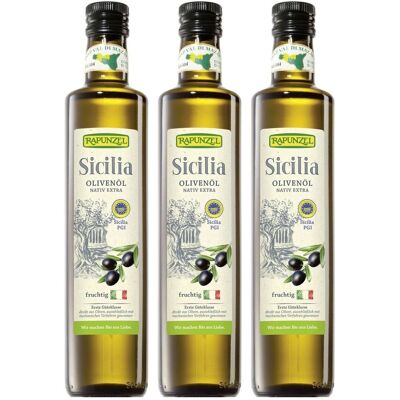 Rapunzel Bio Olivenöl Sicilia Pgi, nativ extra x3 3x500 ml Öl Rapunzel Bio Olivenöl Sicilia Pgi, nativ extra x3 3x500 ml Öl