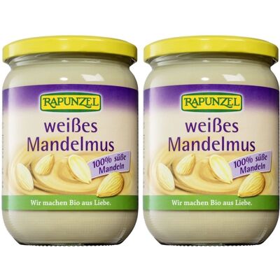 Rapunzel Bio weißes Mandelmus x2 2x500 g Creme Rapunzel Bio weißes Mandelmus x2 2x500 g Creme
