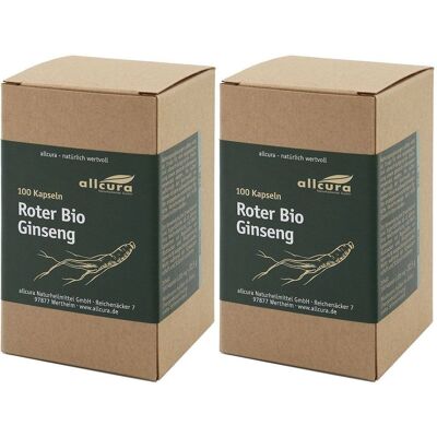 allcura 2x Roter BIO Ginseng Kapseln 2x100 St allcura 2x Roter BIO Ginseng Kapseln 2x100 St