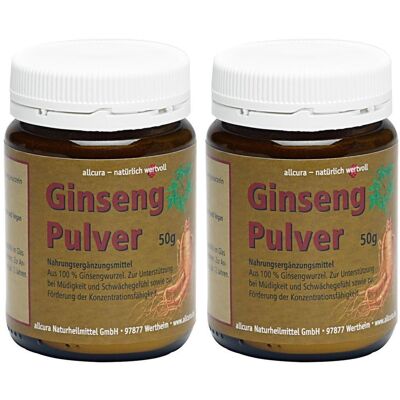 allcura Ginseng Pulver 2x 2x50 g allcura Ginseng Pulver 2x 2x50 g