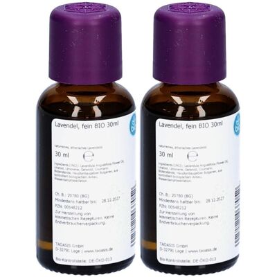 TAOASIS Lavendel ÖL fein Bio 2x 2x30 ml Öl TAOASIS Lavendel ÖL fein Bio 2x 2x30 ml Öl