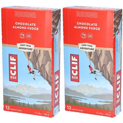 Clif Bar, Chocolate Almond Fudge, Riegel 12x68g 2x 2x12x68 g Clif Bar, Chocolate Almond Fudge, Riegel 12x68g 2x 2x12x68 g