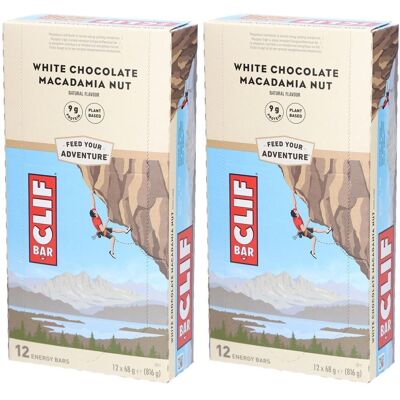 Clif Bar, White Chocolate Macadamia, Riegel 12x68g 2x 2x12x68 g Clif Bar, White Chocolate Macadamia, Riegel 12x68g 2x 2x12x68 g