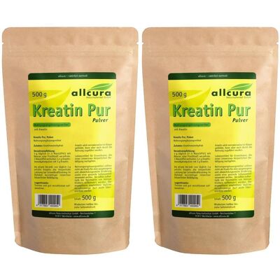 allcura Kreatin PUR Pulver Premium Qualität 2x 2x500 g allcura Kreatin PUR Pulver Premium Qualität 2x 2x500 g