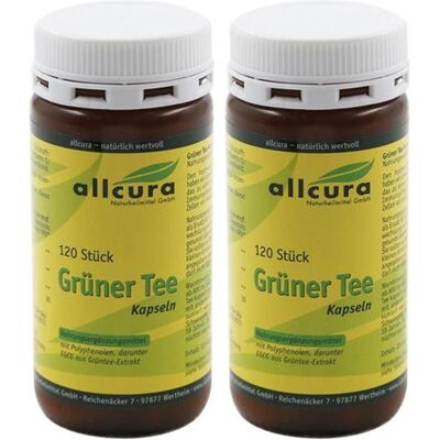 allcura Grüner TEE Kapseln 2x 2x120 St allcura Grüner TEE Kapseln 2x 2x120 St
