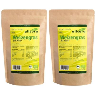allcura Weizengras Pulver KBA Bio 2x 2x150 g allcura Weizengras Pulver KBA Bio 2x 2x150 g