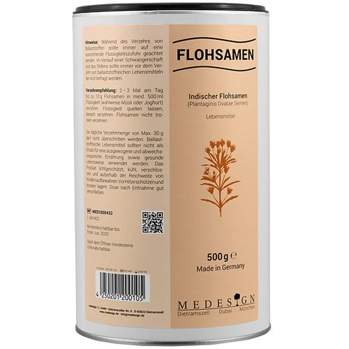 MEDESIGN medipharma Indischer Flohsamen 500 g Samen