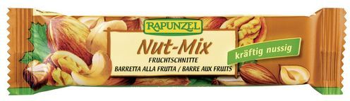 Rapunzel Bio Fruchtschnitte, Nut-Mix 25x40 g Riegel