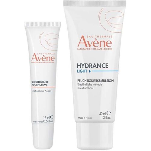 Avene Avène Beruhigende Augencreme + Hydrance leichte Feuchtigkeitsemulsion Set 1 St