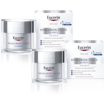 Eucerin Hyaluron-Filler Tagespflege Doppelpack 2x50 ml Tagescreme Eucerin Hyaluron-Filler Tagespflege Doppelpack 2x50 ml Tagescreme