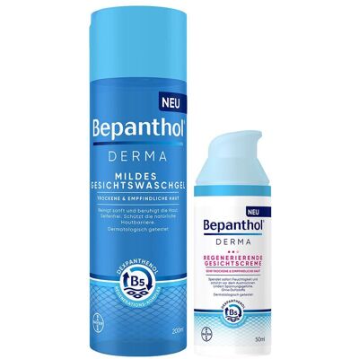 Bepanthol Derma mildes Gesichtswaschgel + regenerierende Gesichtscreme 1 St Set Bepanthol Derma mildes Gesichtswaschgel + regenerierende Gesichtscreme 1 St Set