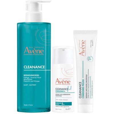 Avene Avène Cleanance Anti Unreinh. Konz. + Reinigungsgel Peeling Pickel Pfl. 1 St Set Avene Avène Cleanance Anti Unreinh. Konz. + Reinigungsgel Peeling Pickel Pfl. 1 St Set