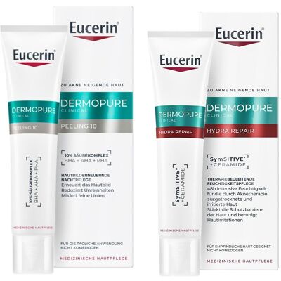 Eucerin Dermopure Clinical Peeling 10 – Nachtpflege + Hydra Rep 1 St Set Eucerin Dermopure Clinical Peeling 10 – Nachtpflege + Hydra Rep 1 St Set