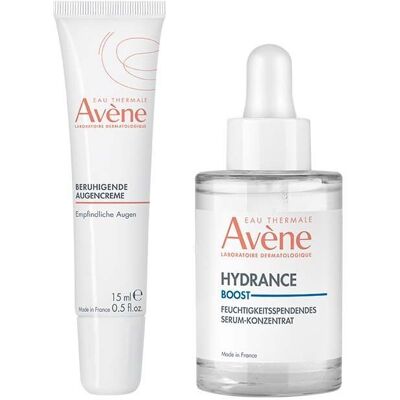 Avene Avène Beruhigende Augencreme + Hydrance Boost Feuchtigkeitsspendendes Serum Set 1 St Avene Avène Beruhigende Augencreme + Hydrance Boost Feuchtigkeitsspendendes Serum Set 1 St