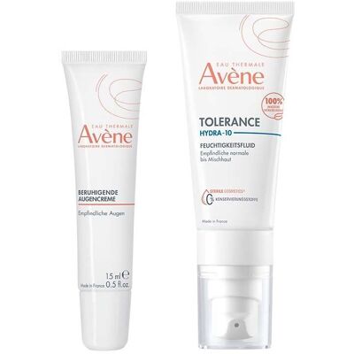 Avene Avène Beruhigende Augencreme + Tolérance Hydra-10 Feuchtigkeitsfluid Set 1 St Avene Avène Beruhigende Augencreme + Tolérance Hydra-10 Feuchtigkeitsfluid Set 1 St