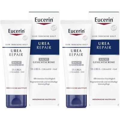 Eucerin UreaRepair Nacht Gesichtscreme x2 2x50 ml Nachtcreme Eucerin UreaRepair Nacht Gesichtscreme x2 2x50 ml Nachtcreme