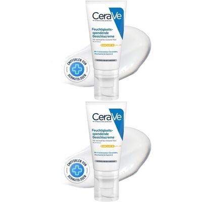 CeraVe Feuchtigkeitsspendende Gesichtscreme mit LSF 30 x2 2x52 ml Creme CeraVe Feuchtigkeitsspendende Gesichtscreme mit LSF 30 x2 2x52 ml Creme