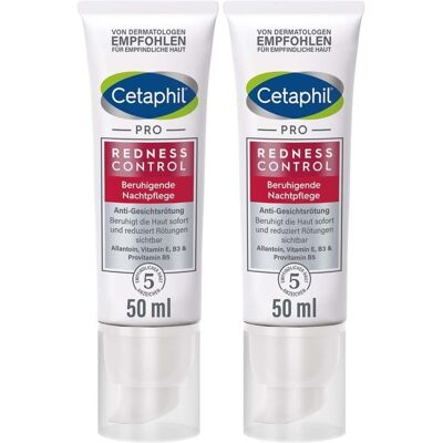 Cetaphil Redness Control beruhigende Nachtpflege 2x 2x50 ml Nachtcreme Cetaphil Redness Control beruhigende Nachtpflege 2x 2x50 ml Nachtcreme