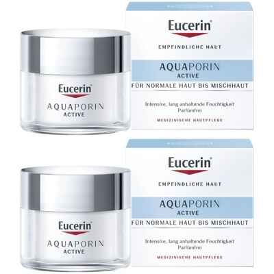 Eucerin AQUAporin Active Creme norm.bis Mischhaut 2x 2x50 ml Eucerin AQUAporin Active Creme norm.bis Mischhaut 2x 2x50 ml