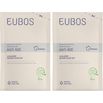 Eubos Anti-Age Hyaluron Repair Filler Day Nf.Btl. 2x 2x50 ml Creme Eubos Anti-Age Hyaluron Repair Filler Day Nf.Btl. 2x 2x50 ml Creme