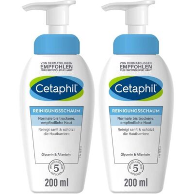 Cetaphil Reinigungsschaum x2 2x200 ml Schaum Cetaphil Reinigungsschaum x2 2x200 ml Schaum