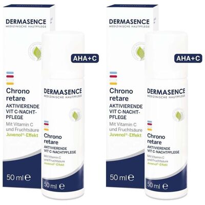 Dermasence Chrono retare aktiv.VIT-C Nachtpflege 2x 2x50 ml Nachtcreme Dermasence Chrono retare aktiv.VIT-C Nachtpflege 2x 2x50 ml Nachtcreme