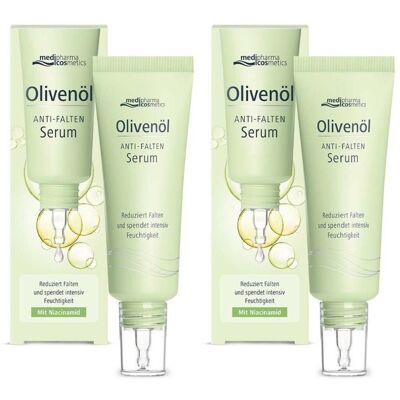 medipharma cosmetics Olivenöl ANTI-Falten Serum 2x 2x30 ml Konzentrat medipharma cosmetics Olivenöl ANTI-Falten Serum 2x 2x30 ml Konzentrat