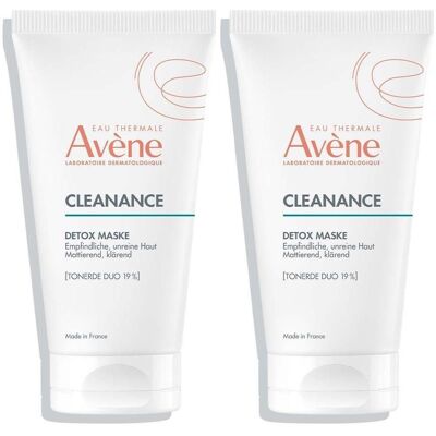 Avene Cleanance Detox-Maske 2x 2x50 ml Gesichtsmaske Avene Cleanance Detox-Maske 2x 2x50 ml Gesichtsmaske