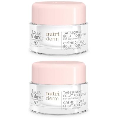 Louis Widmer Widmer nutriderm Tagescreme Eclat Rose UV 50 l.P. 2x 2x50 ml Louis Widmer Widmer nutriderm Tagescreme Eclat Rose UV 50 l.P. 2x 2x50 ml
