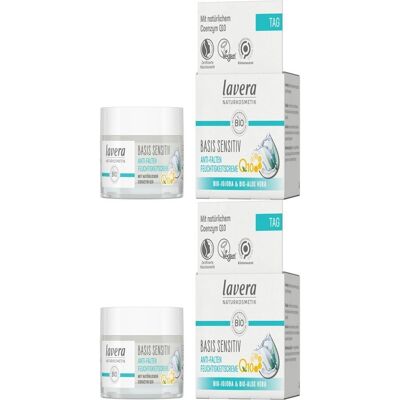 Lavera basis sensitiv Feuchtigkeitscreme Q10 2x 2x50 ml Tagescreme Lavera basis sensitiv Feuchtigkeitscreme Q10 2x 2x50 ml Tagescreme