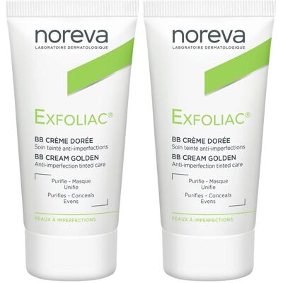 Noreva Exfoliac getönte BB-Creme dunkel 2x 2x30 ml Tagescreme Noreva Exfoliac getönte BB-Creme dunkel 2x 2x30 ml Tagescreme