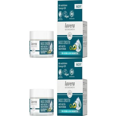 Lavera basis sensitiv Nachtcreme Q10 2x 2x50 ml Lavera basis sensitiv Nachtcreme Q10 2x 2x50 ml