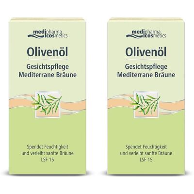 medipharma cosmetics Olivenöl Gesichtspflege Creme mediterrane Bräune 2x 2x50 ml medipharma cosmetics Olivenöl Gesichtspflege Creme mediterrane Bräune 2x 2x50 ml