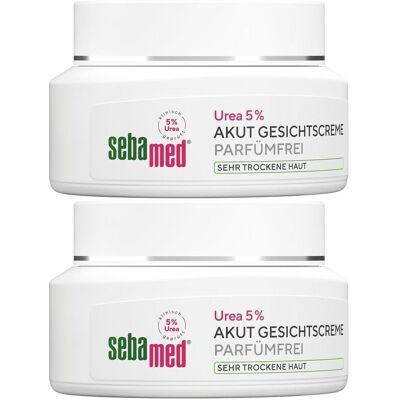 Sebamed Akut Gesichtscreme Urea 5% parfümfrei 2x 2x50 ml Creme Sebamed Akut Gesichtscreme Urea 5% parfümfrei 2x 2x50 ml Creme
