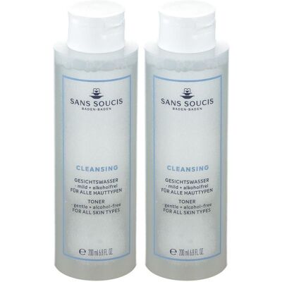 Sans Soucis Cleansing Gesichtswasser ohne Alkohol 2x 2x200 ml Sans Soucis Cleansing Gesichtswasser ohne Alkohol 2x 2x200 ml
