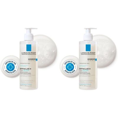 La Roche-Posay Roche-Posay Effaclar H Iso-Biome Reinigungscreme x2 2x390 ml Creme La Roche-Posay Roche-Posay Effaclar H Iso-Biome Reinigungscreme x2 2x390 ml Creme