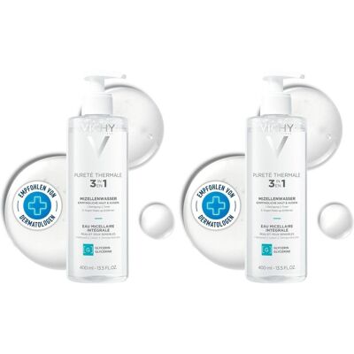 Vichy Purete Thermale Mineral Mizellen-Fluid sens. 2x 2x400 ml Flüssigkeit Vichy Purete Thermale Mineral Mizellen-Fluid sens. 2x 2x400 ml Flüssigkeit