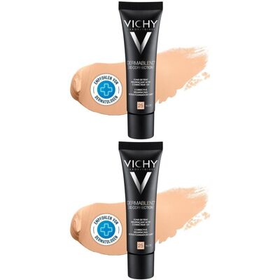 Vichy Dermablend 3D Make-up 25 2x 2x30 ml Make up Vichy Dermablend 3D Make-up 25 2x 2x30 ml Make up