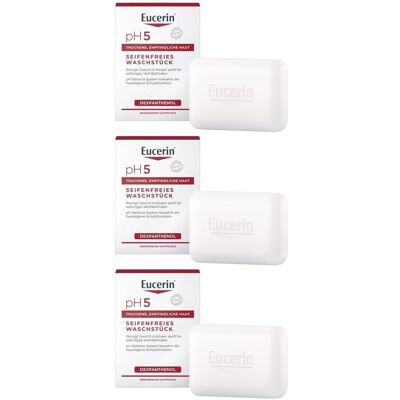 Eucerin pH5 seifenfreies Waschstück empfindl.Haut 3x 3x100 g Seife Eucerin pH5 seifenfreies Waschstück empfindl.Haut 3x 3x100 g Seife