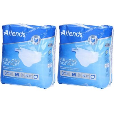 Attends Pull-Ons Discreet Underwear 3 M 2x 2x10 St Beutel Attends Pull-Ons Discreet Underwear 3 M 2x 2x10 St Beutel