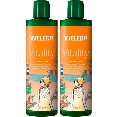 Weleda Vitality Shower Cream Sanddorn x2 2x400 ml Duschgel Weleda Vitality Shower Cream Sanddorn x2 2x400 ml Duschgel