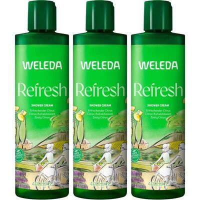 Weleda Refresh Shower Cream Citrus x3 3x400 ml Duschgel Weleda Refresh Shower Cream Citrus x3 3x400 ml Duschgel