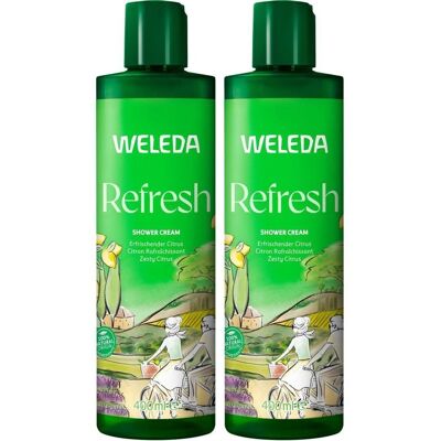 Weleda Refresh Shower Cream Citrus x2 2x400 ml Duschgel Weleda Refresh Shower Cream Citrus x2 2x400 ml Duschgel
