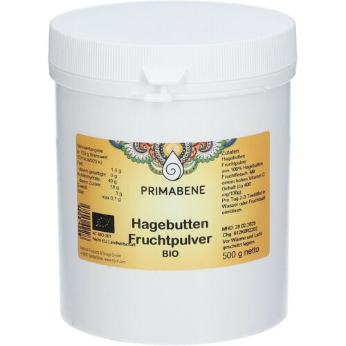PRIMABENE Hagebutten Fr.plv BIO Prim 500 g Pulver
