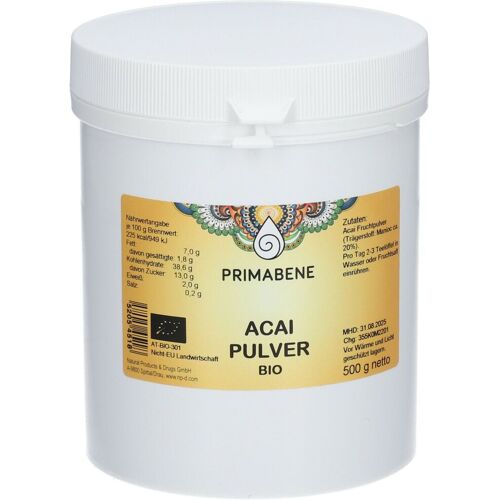 PRIMABENE Acai Fr.plv BIO NPD Prim 500 g Pulver