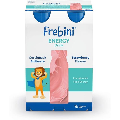 Frebini Energy Drink Erdbeere Trinkflasche 4x200 ml Flüssigkeit