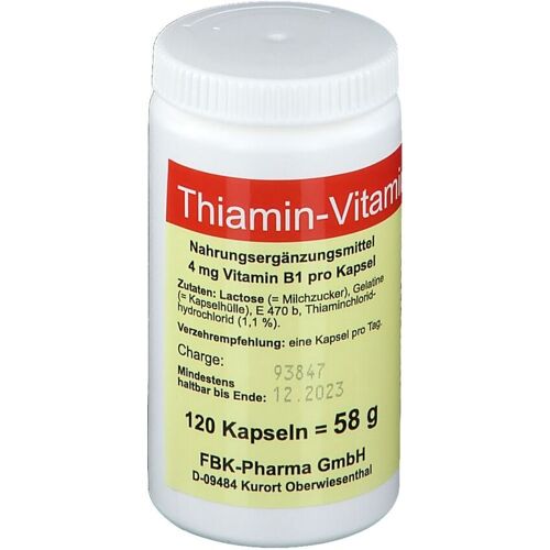FBK Thiamin Kapseln Vitamin B1 120 St
