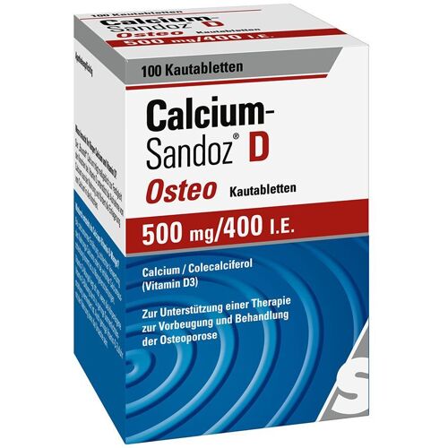 Calcium Sandoz D Osteo 500 mg/400 I.e. Kautabl. 100 St Kautabletten