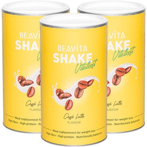Beavita 2 Wochen Diät-Paket, Caffé Latte 3x572 g Pulver
